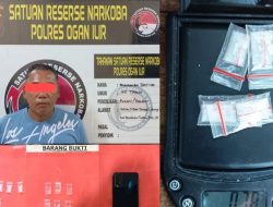 Satresnarkoba Polres Ogan Ilir Ringkus Residivis Pengedar Sabu, Polisi Sita Empat Paket Narkotika