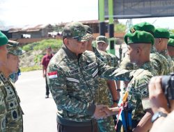 Kodam XIX Tuanku Tambusai Dampingi Kunjungan Menhan RI ke Yonif TP 952/Imam Bulqin, Perkuat Pembangunan Satuan