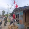 Jelang HUT RI ke-81, Babinsa Keliling Ingatkan Warga Kibarkan Merah Putih