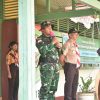 Satgas Pamtas RI-Malaysia Yonarmed 19/Bogani Tanamkan Disiplin dan Jiwa Kepemimpinan kepada Pelajar SMPN 1 Entikong