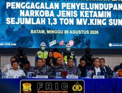 Operasi Gabungan Gagalkan Penyelundupan 1,3 Ton Ketamine di Perairan Natuna