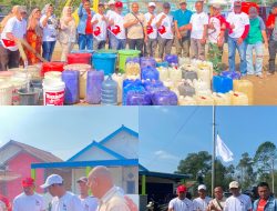 Ketua Partai PSi kota Pagaralam Sinarwanto Berikan Bantuan Air Bersih Di Kecamatan Dempo Selatan