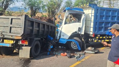 Tabrakan Dua Truk di Jalan Calabai-Kempo, Seorang Sopir Tewas di Lokasi