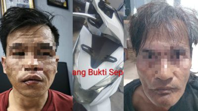 Kurang dari 72 Jam, Polrestabes Palembang Ringkus Dua Pelaku Kekerasan dan Pencurian Motor Anggota Polri