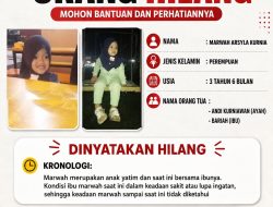 Balita Marwah Arsyla Kurnia Dilaporkan Hilang di Palembang, Keluarga Mohon Bantuan Masyarakat