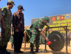 Dandim Wonogiri Bacakan Amanat Panglima Kodam IV/Diponegoro, TMMD Di Desa Brenggolo Resmi Di Tutup