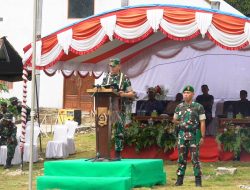 Penutupan TMMD Ke-129 TA 2026 di Kampung Sesor Resmi Ditutup Danrem 181/PVT