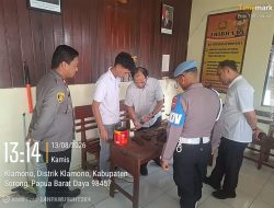 Propam Polda Papua Barat Daya Laksanakan Sidak Quick Wins Polri di Polsek Klamono