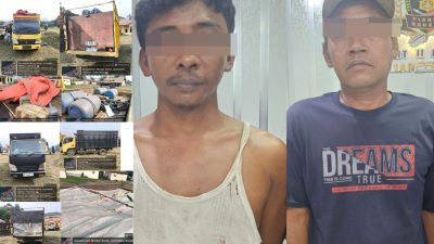 Polisi Amankan Dua Truk Bermuatan 20 Ton Minyak di Lahat