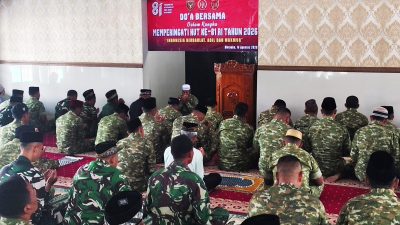 Doa Bersama HUT KE-81 RI, Prajurit Kodim 1707/Merauke Perkuat Iman dan Persatuan