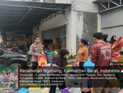 Saat Patroli, Polisi Ngabang Temui Warga Berbelanja dan Sampaikan Imbauan