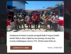 Jembatan Perintis Garuda Diresmikan di Nabire, Bukti Nyata Negara Hadir untuk Rakyat