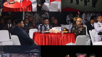 Kapolda Papua Barat Daya Hadiri Renungan Suci HUT ke-81 Kemerdekaan RI di TMP Trijaya Sakti