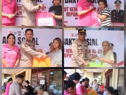Bersama Bhayangkari, Polres Toraja Utara Gelar Bakti Sosial Semarakkan HUT Kemerdekaan Ke-81 RI