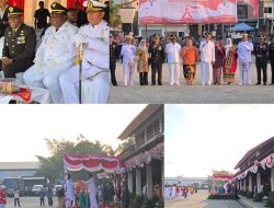 Koarmada III Hadiri Upacara Penurunan Bendera HUT Ke-81 RI di Kabupaten Sorong
