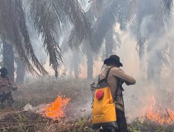 Polda Sumsel Kerahkan Personel Padamkan Karhutla di Wilayah PT PAR OKI