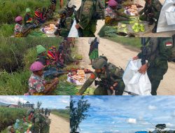 Hasil Bumi Warga Ekadide Laris Manis, Bukti Kedekatan Satgas Yonif 2 Marinir dengan Masyarakat