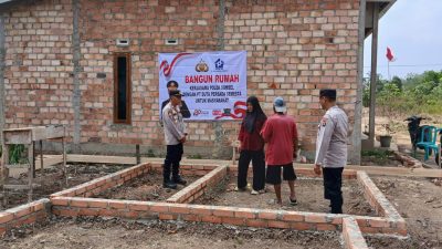 Polda Sumsel Wujudkan Kesejahteraan Masyarakat Lewat Program Bedah Rumah Hari Juang Polri 2026