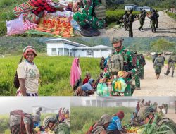 Belanja Hasil Bumi Warga Komopa, Marinir Perkuat Kedekatan dengan Masyarakat