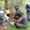 Babinsa Komsos Bersama Petani Paloh Gadeng Bahas Kelancaran Sawah