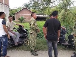 Pererat Silaturahmi, Babinsa Koramil 15/Mtk Ajak Warga Desa Blang Jaga Kamtibmas