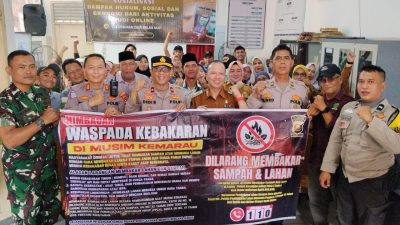 Tingkatkan Kesadaran Lingkungan, Polsek SU II Palembang Edukasi Warga 12 Ulu Terkait Mitigasi Karhutla dan Bahaya Bakar Sampah