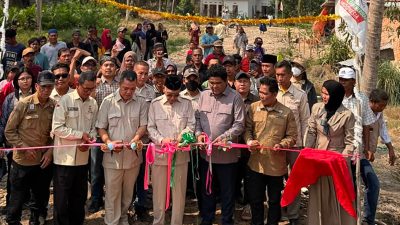 Don Muzakir Resmikan Jembatan, Anak-anak di Rimau Sungsang Tak Perlu Lagi Menyeberang dengan Kapal
