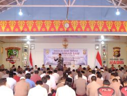 Polres OKI Gelar Sholat Istisqa dan Peringatan Maulid Nabi, Santuni 100 Anak Yatim