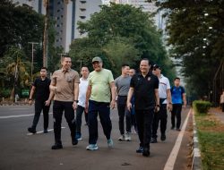 Situasi Jakarta Aman, Menkopolkam, Kapolda, dan Pangdam Jaya Olahraga Bersama di GBK