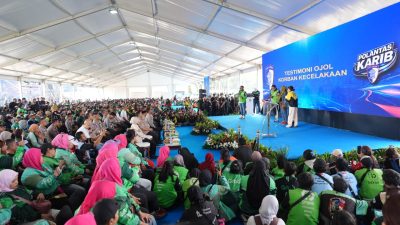 5.150 Pengemudi Ojol Ikuti Gebyar Keselamatan Lalu Lintas Korlantas Polri di Serpong