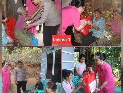 Dilaksanakan di 2 Lokasi, Kapolres Toraja Utara Bersama Bhayangkari Kembali Gelar Kegiatan Bakti Sosial