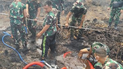 TNI Pasang Sumur Bor di Lokasi Rawan Karhutla di Kalimantan Tengah