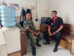 Babinsa Serengan Sambangi Security Untuk Himbau Kedisiplinan Kerja
