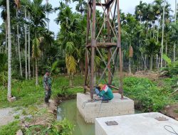 TNI Angkatan Darat Terus Sambung Akses Warga, Jembatan Gantung 135 Meter Dibangun Di Aceh Utara