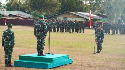 Semangat Pengabdian untuk Negeri, Prajurit Korem 174/ATW dan Kodim 1707/Merauke Rutin Gelar Upacara Bendera Mingguan
