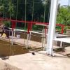 Progres Capai 91 Persen, Jembatan Gantung Penghubung Desa Singgah Mata dan Cot Paya Segera Rampung