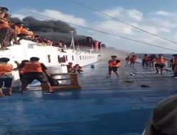 KM Mutiara Sentosa 2 Terbakar di Perairan Laut Jawa, 180 Penumpang Menunggu Evakuasi