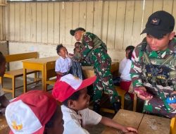 Satgas Pamtas Kewilayahan RI-PNG yonif 645/gty. Pos Napua Laksanakan Kegiatan Tenaga Pendidik di Sekolah SD Negeri Gunung Susu