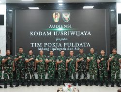 Pangdam II/Sriwijaya Terima Audiensi Tim Pokja Bidang Ilpengtek TNI