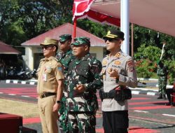 Kodim 1310/Bitung dan Forkopimda Minut Selenggarakan Apel Gelar Pasukan Kesiapsiagaan Penanggulangan Karhutla