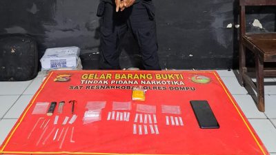 Polres Dompu Ungkap Peredaran Sabu, Sita Barang Bukti 8,18 Gram dari Pria 43 Tahun