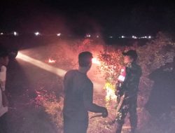 Babinsa Merauke Bersama Masyarakat, Padamkan Kebakaran Lahan di Kampung Marga Mulya Semangga 2