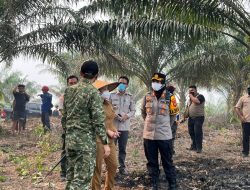 Kapolres Landak Turun ke Lokasi Karhutla di Dusun Pampang, Api Diperkirakan Lahap 50 Hektare