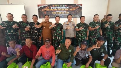 Perkuat Sinergi, Kodim 0404/Muara Enim Sosialisasikan Penanganan Karhutla Bersama Tim Mabes TNI