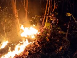 Api Berkobar di Bawah Jurang, Babinsa Klego Bergerak Cepat Cegah Merembet ke Permukiman