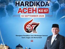 BNN Provinsi Aceh Mengucapkan Selamat Memperingati Hari Pendidikan Daerah (Hardikda) Aceh Ke-67
