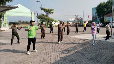 Koramil Moyudan Jaga Kebugaran dengan Senam Bersama