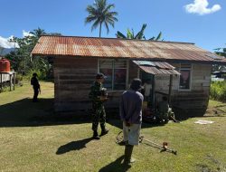 Satgas Pamtas Yonif 645/GTY‎Hadir di Tengah-Tengah Masyarakat Ciptakan Rasa Aman dan Nyaman di Distrik Kobakma