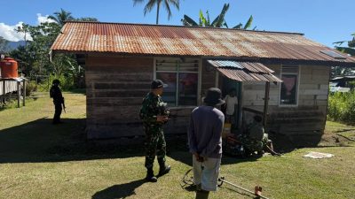 Satgas Pamtas Yonif 645/GTY‎Hadir di Tengah-Tengah Masyarakat Ciptakan Rasa Aman dan Nyaman di Distrik Kobakma