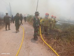 Koramil 0418-02/Kertapati Pimpin Pengamanan Peninjauan Posko Bencana Gubernur Sumsel